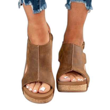 Comfortable Tan Suede Mules for Women with Slingback Open Toe Buckle Casual Style