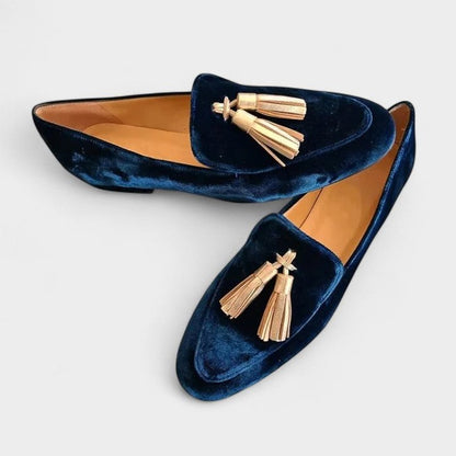 Comfortable Velvet Loafers for Women with Closed Toe Party Style