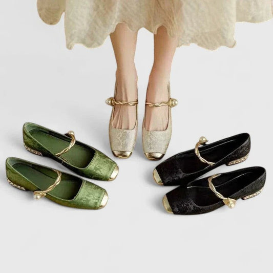 Comfortable Velvet Mary Jane Shoes for Women with Closed Toe Buckle Casual Style