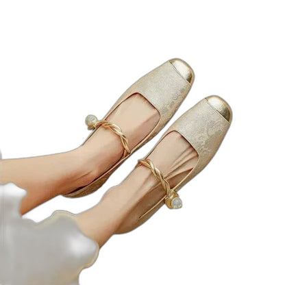 Comfortable Velvet Mary Jane Shoes for Women with Closed Toe Buckle Casual Style
