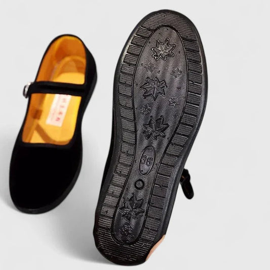 Comfortable Velvet Mary Jane Shoes for Women with Closed Toe Casual Style