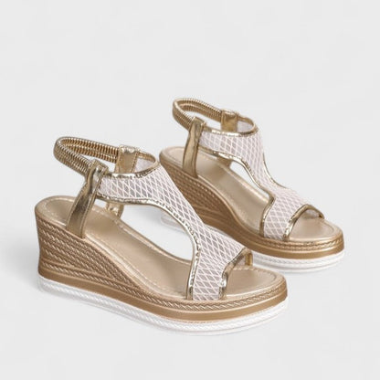 Comfortable Wedge Sandals for Women with Platform Ankle Strap Open Toe Casual Style