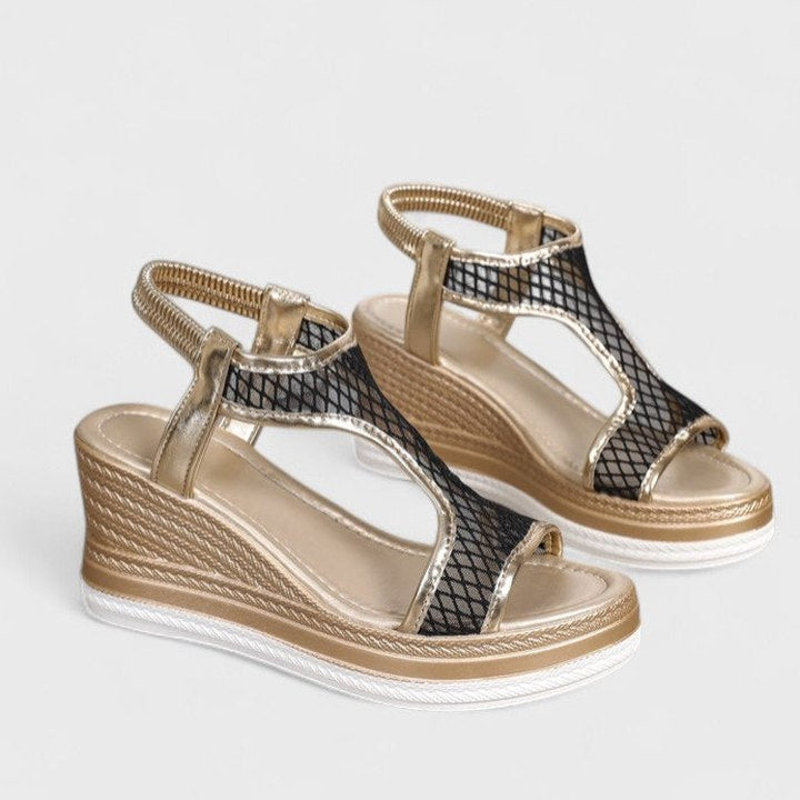 Comfortable Wedge Sandals for Women with Platform Ankle Strap Open Toe Casual Style