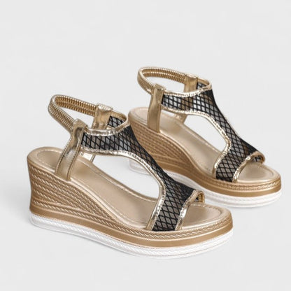 Comfortable Wedge Sandals for Women with Platform Ankle Strap Open Toe Casual Style