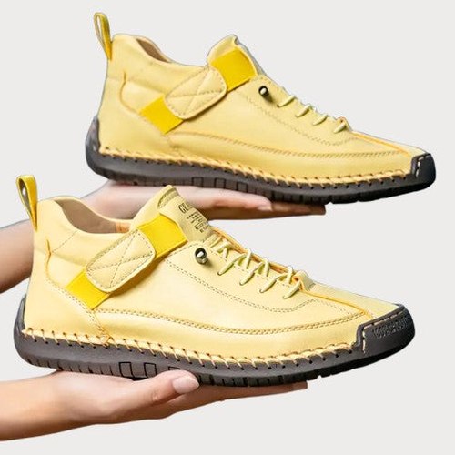 Comfortable White Leather Sneakers for Women with Closed Toe Lace Up Slip On Casual Style