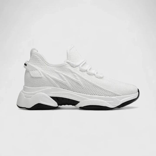 Comfortable White Mesh Sneakers for Women with Lace Up Casual Style