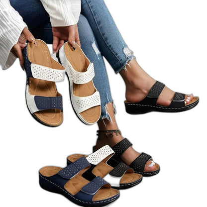 Comfortable White Sandals for Women with Platform Open Toe Casual Style
