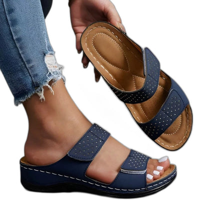 Comfortable White Sandals for Women with Platform Open Toe Casual Style