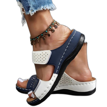Comfortable White Sandals for Women with Platform Open Toe Casual Style