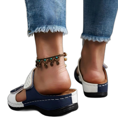 Comfortable White Sandals for Women with Platform Open Toe Casual Style