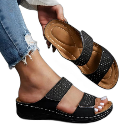 Comfortable White Sandals for Women with Platform Open Toe Casual Style
