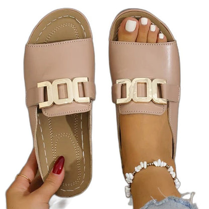 Comfortable White Sandals for Women with Wedge Open Toe Casual Style