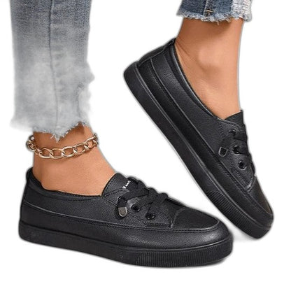 Comfortable White Sneakers for Women with Platform Lace Up Casual Style
