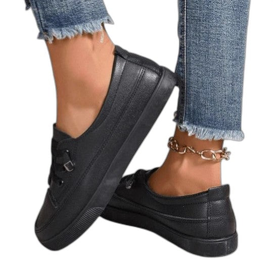 Comfortable White Sneakers for Women with Platform Lace Up Casual Style