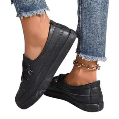 Comfortable White Sneakers for Women with Platform Lace Up Casual Style