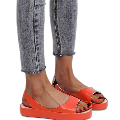 Comfortable Yellow Sandals for Women with Platform Slingback Open Toe Casual Style