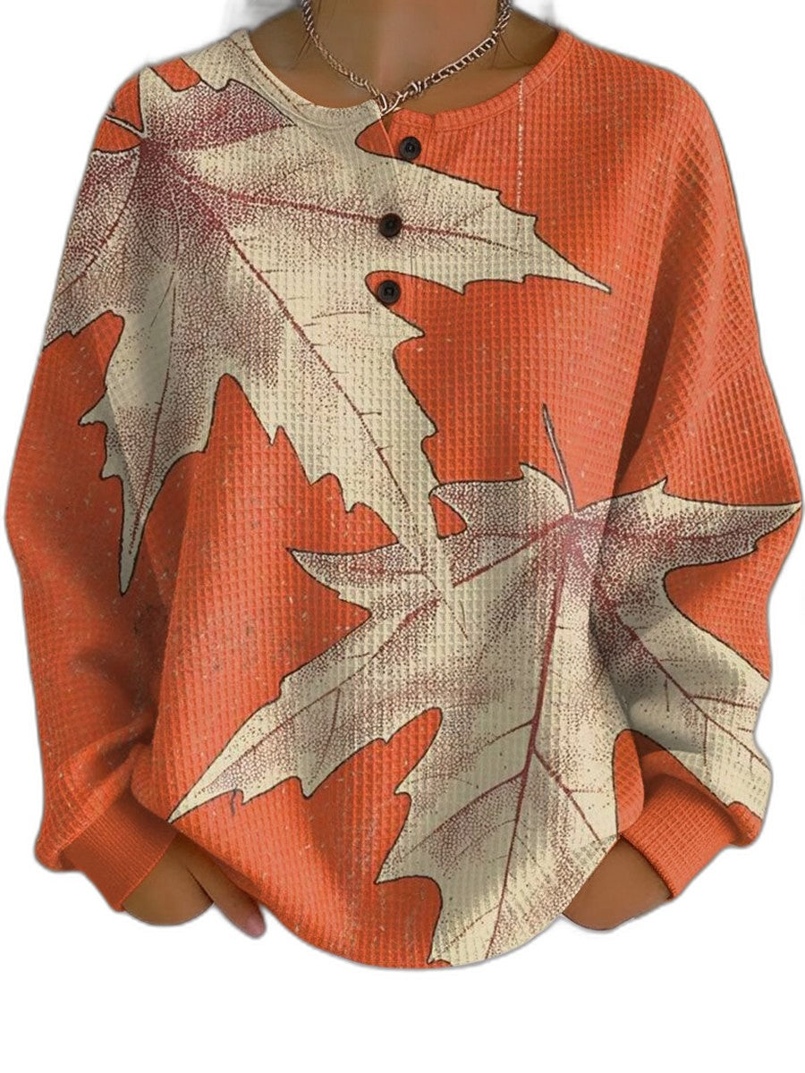 Effortless Abstract Sweater for Women with Knit Crew Neck Long Sleeve Oversized Casual Style