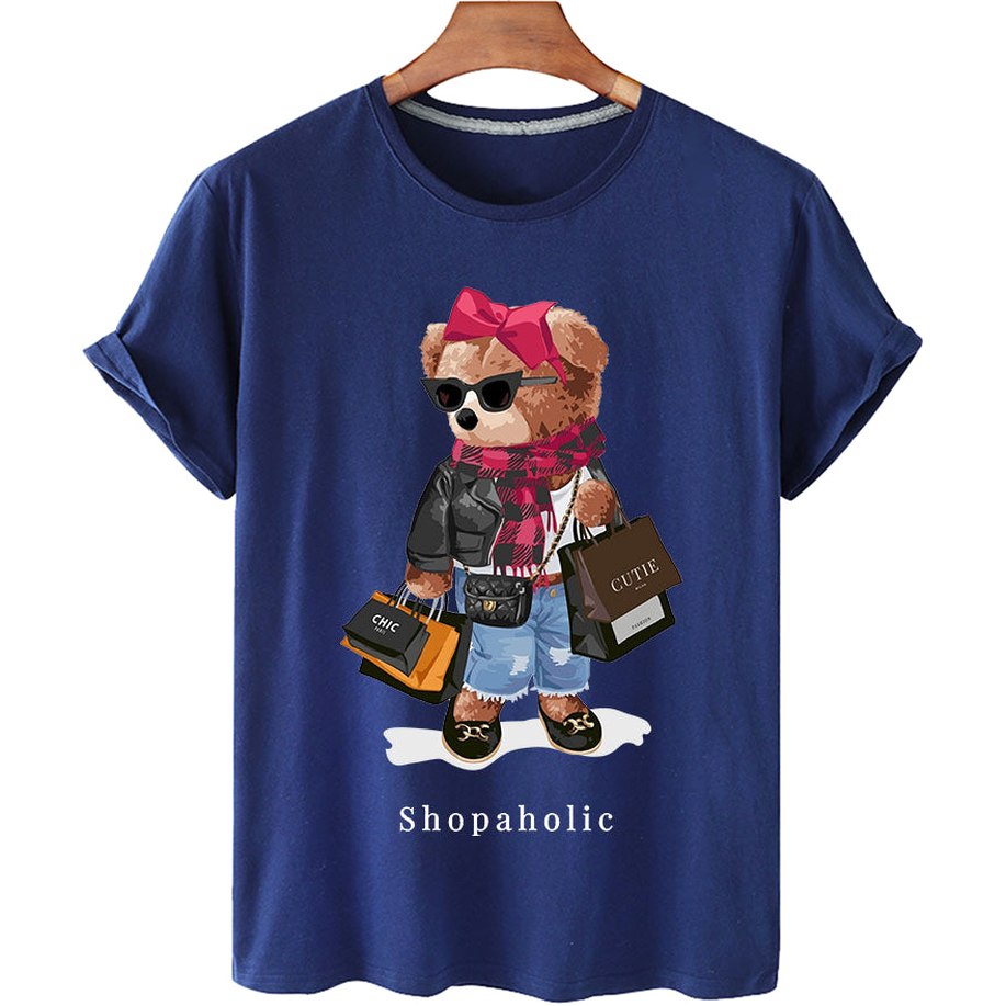 Effortless Abstract T Shirt for Women with Crew Neck Short Sleeve Casual Style