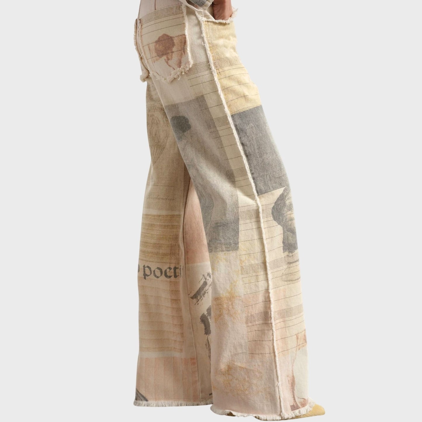 Effortless Abstract Wide Leg Pants for Women with Casual Style