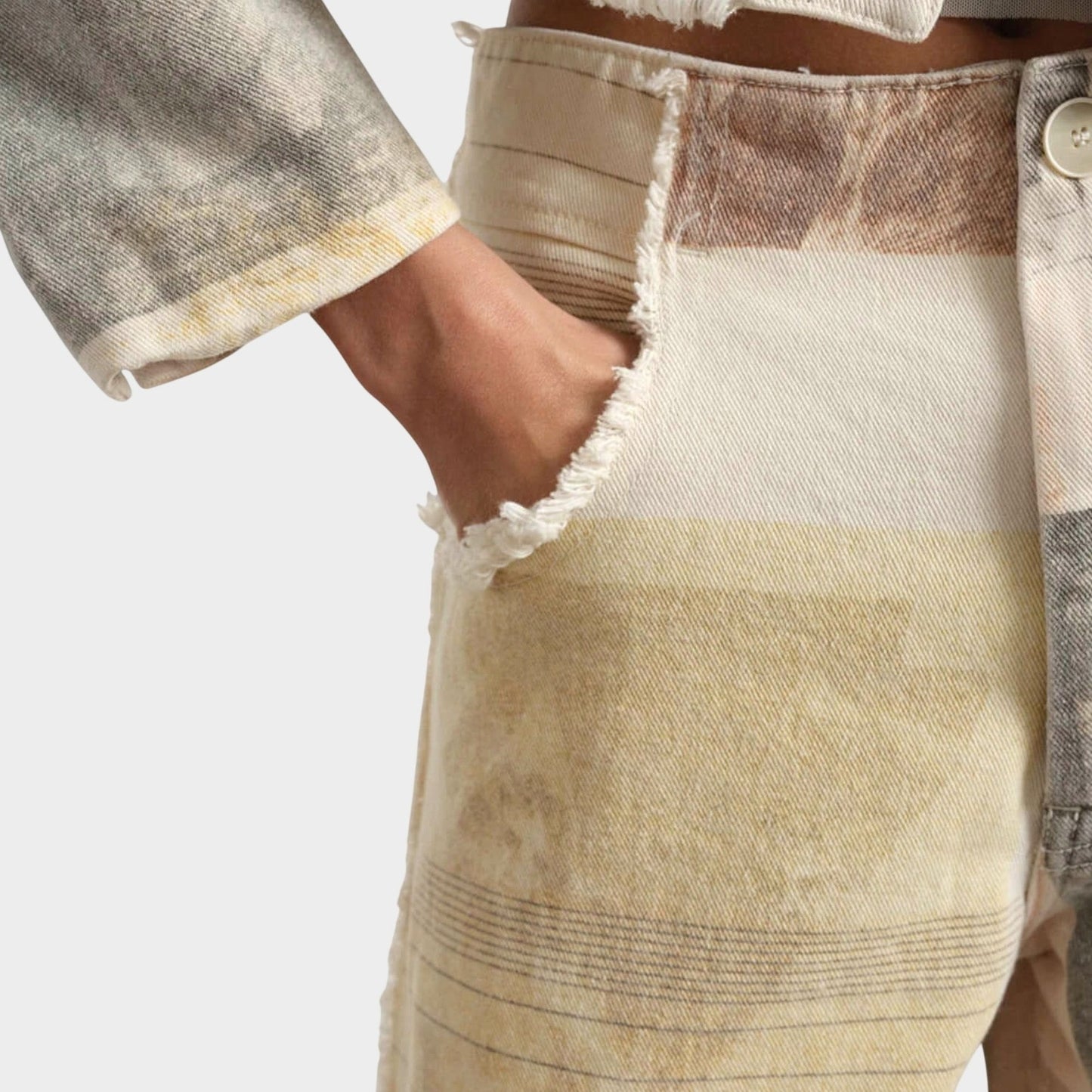 Effortless Abstract Wide Leg Pants for Women with Casual Style