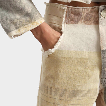 Effortless Abstract Wide Leg Pants for Women with Casual Style