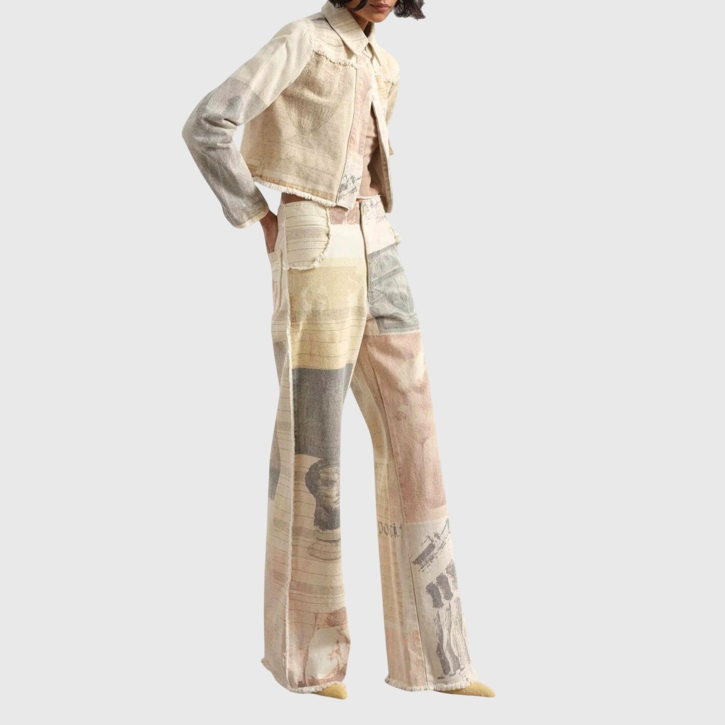 Effortless Abstract Wide Leg Pants for Women with Casual Style