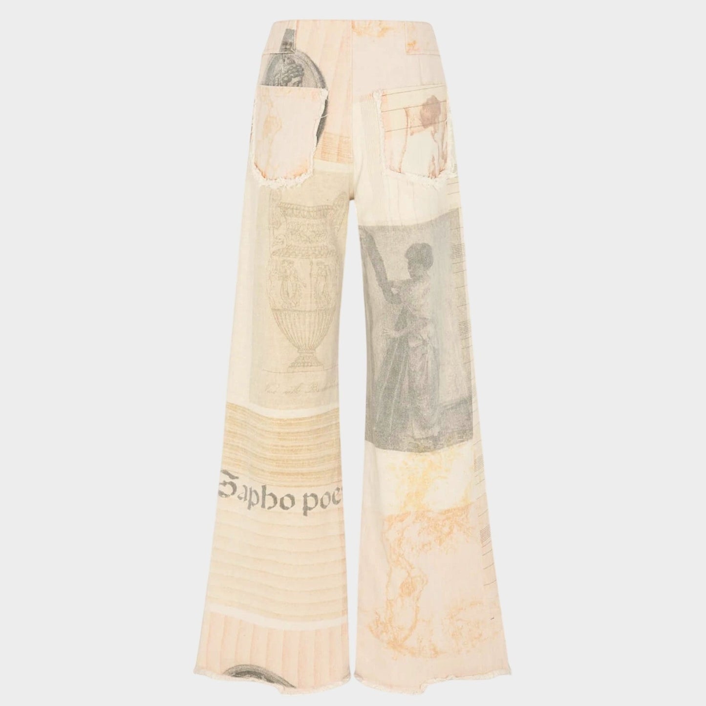 Effortless Abstract Wide Leg Pants for Women with Casual Style