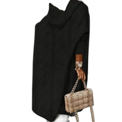 Effortless Beige Cable Knit Cardigan for Women with Long Sleeve Oversized Pockets Casual Style
