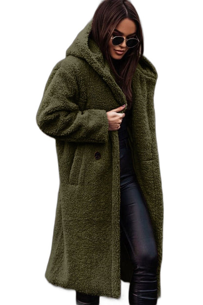 Effortless Beige Coat for Women with Collared Long Sleeve Belted Casual Style