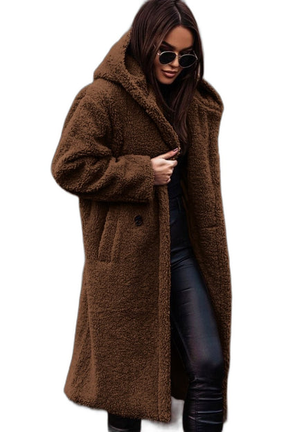 Effortless Beige Coat for Women with Collared Long Sleeve Belted Casual Style