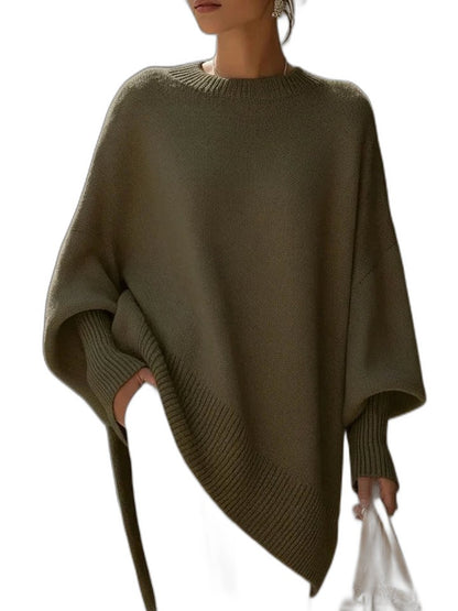 Effortless Beige Knit Cardigan Sweater for Women with Long Sleeve Oversized Casual Style