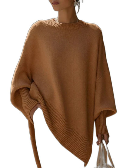 Effortless Beige Knit Cardigan Sweater for Women with Long Sleeve Oversized Casual Style