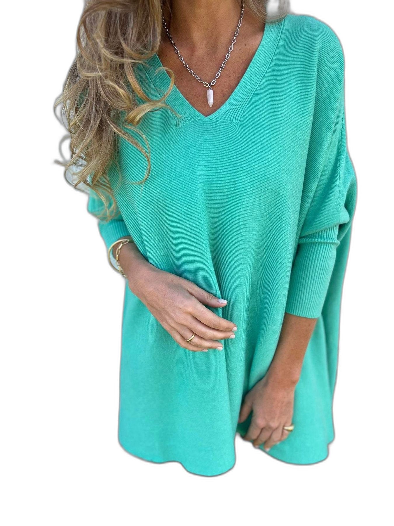 Effortless Black Blouse for Women with V Neck Long Sleeve Flowing Oversized Casual Style