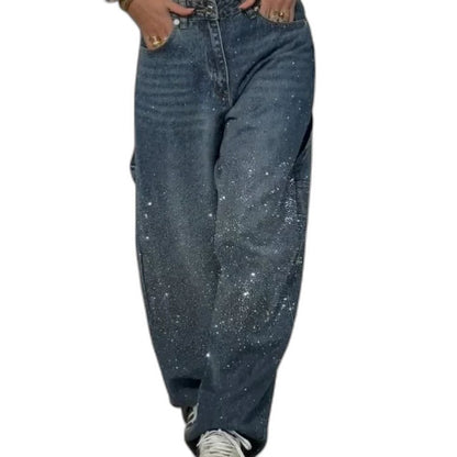 Effortless Black Denim Jeans for Women with High Waisted Wide Leg Casual Style
