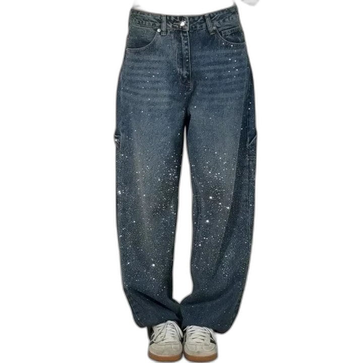 Effortless Black Denim Jeans for Women with High Waisted Wide Leg Casual Style
