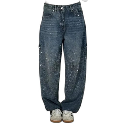 Effortless Black Denim Jeans for Women with High Waisted Wide Leg Casual Style
