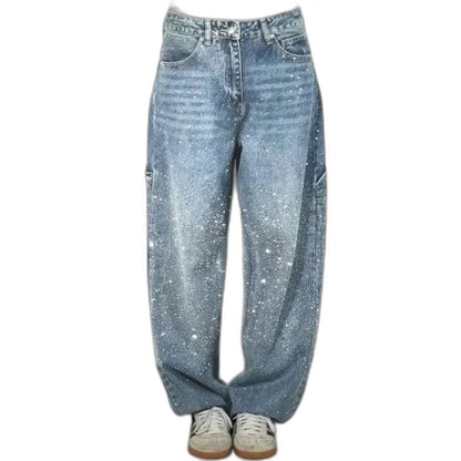 Effortless Black Denim Jeans for Women with High Waisted Wide Leg Casual Style