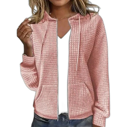 Effortless Black Knit Jacket for Women with Collared Long Sleeve Cropped Casual Style