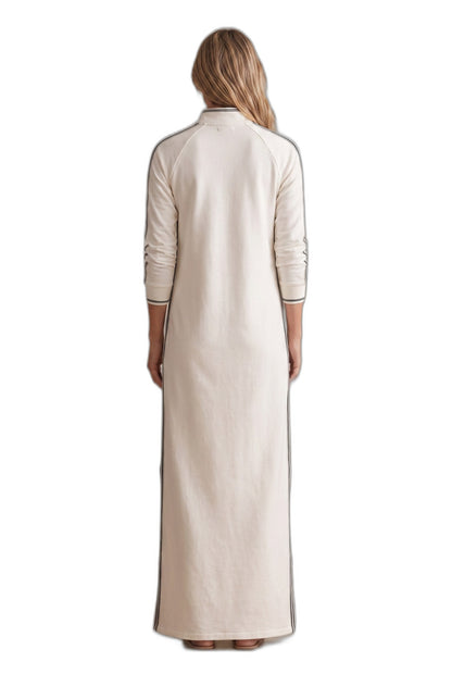 Effortless Black Knit Maxi Dress for Women with Collared Long Sleeve Button Front Straight Leg Casual Style