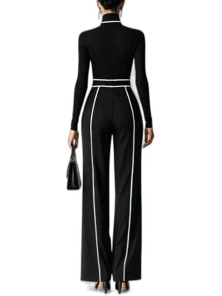 Effortless Black Knit Sweater for Women with Turtleneck Long Sleeve Casual Style