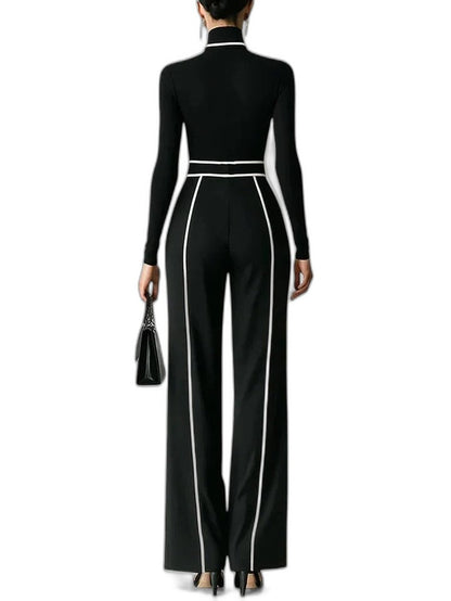 Effortless Black Knit Sweater for Women with Turtleneck Long Sleeve Casual Style
