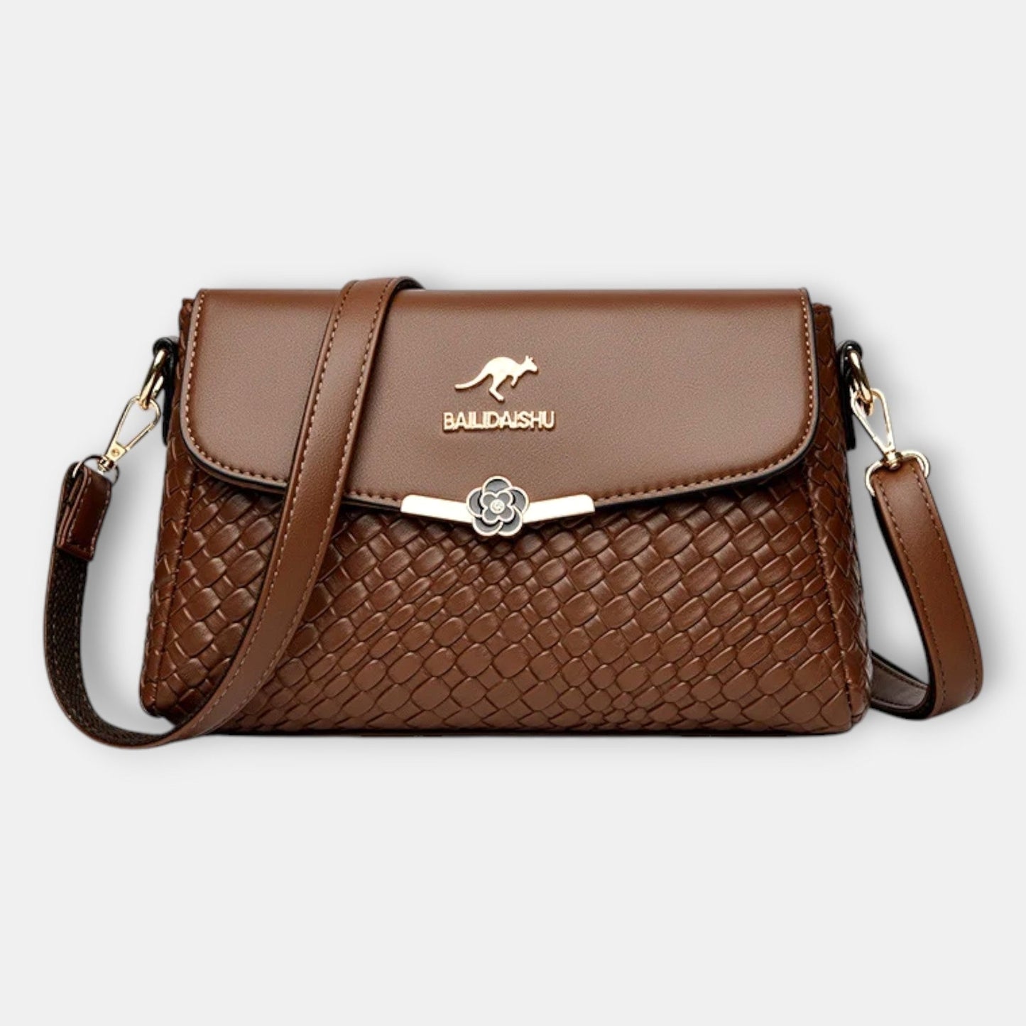 Effortless Black Leather Crossbody Bag for Women with Chain Strap Shoulder Casual Style