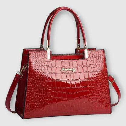 Effortless Black Leather Satchel Bag for Women with Chain Strap Casual Style