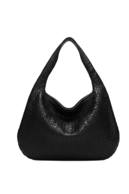 Effortless Black Leather Shoulder Bag for Women with Casual Style