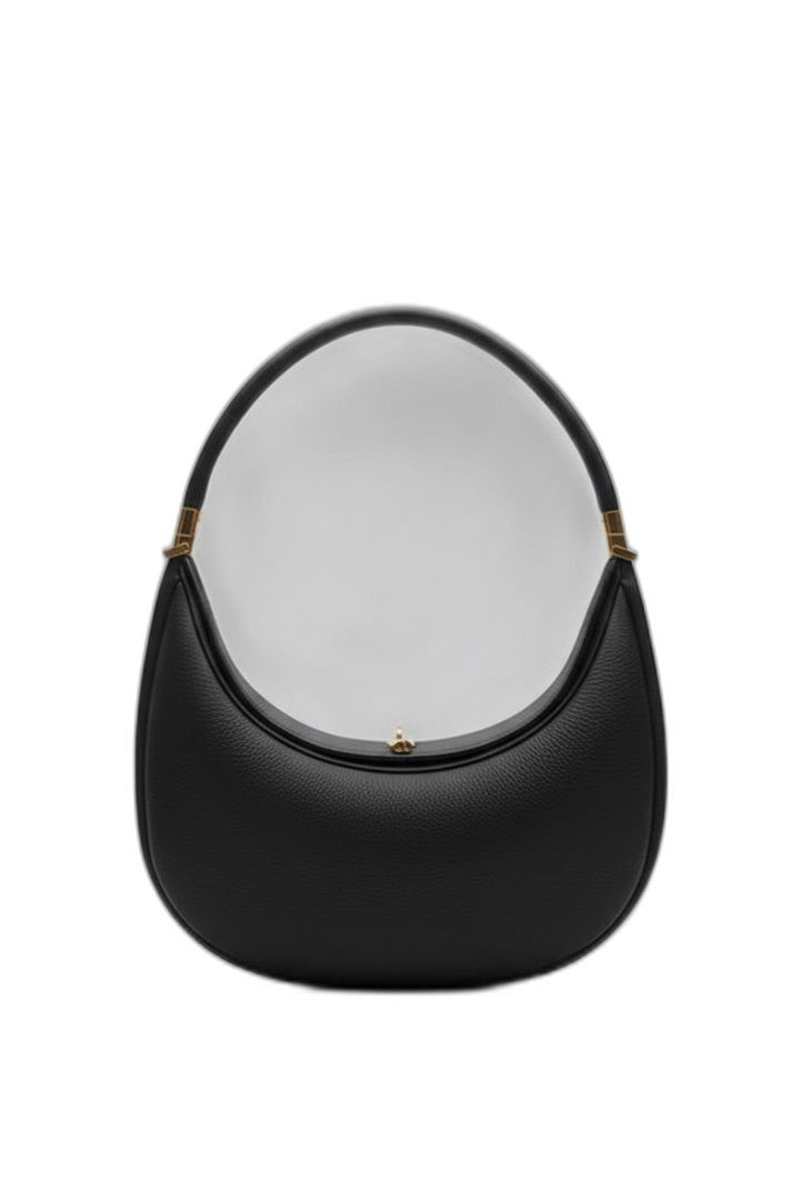 Effortless Black Leather Shoulder Bag for Women with Casual Style