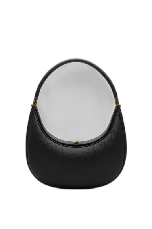 Effortless Black Leather Shoulder Bag for Women with Casual Style
