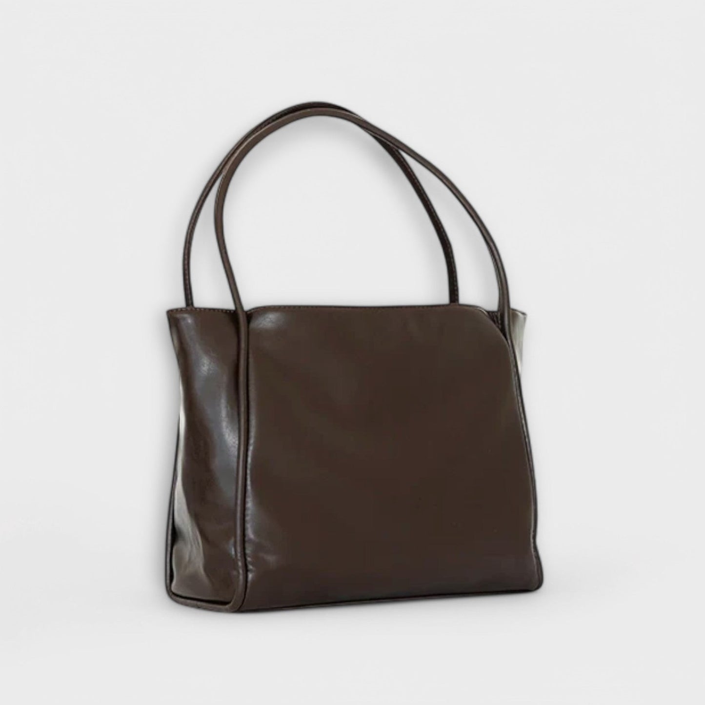 Effortless Black Leather Tote Bag for Women with Casual Style