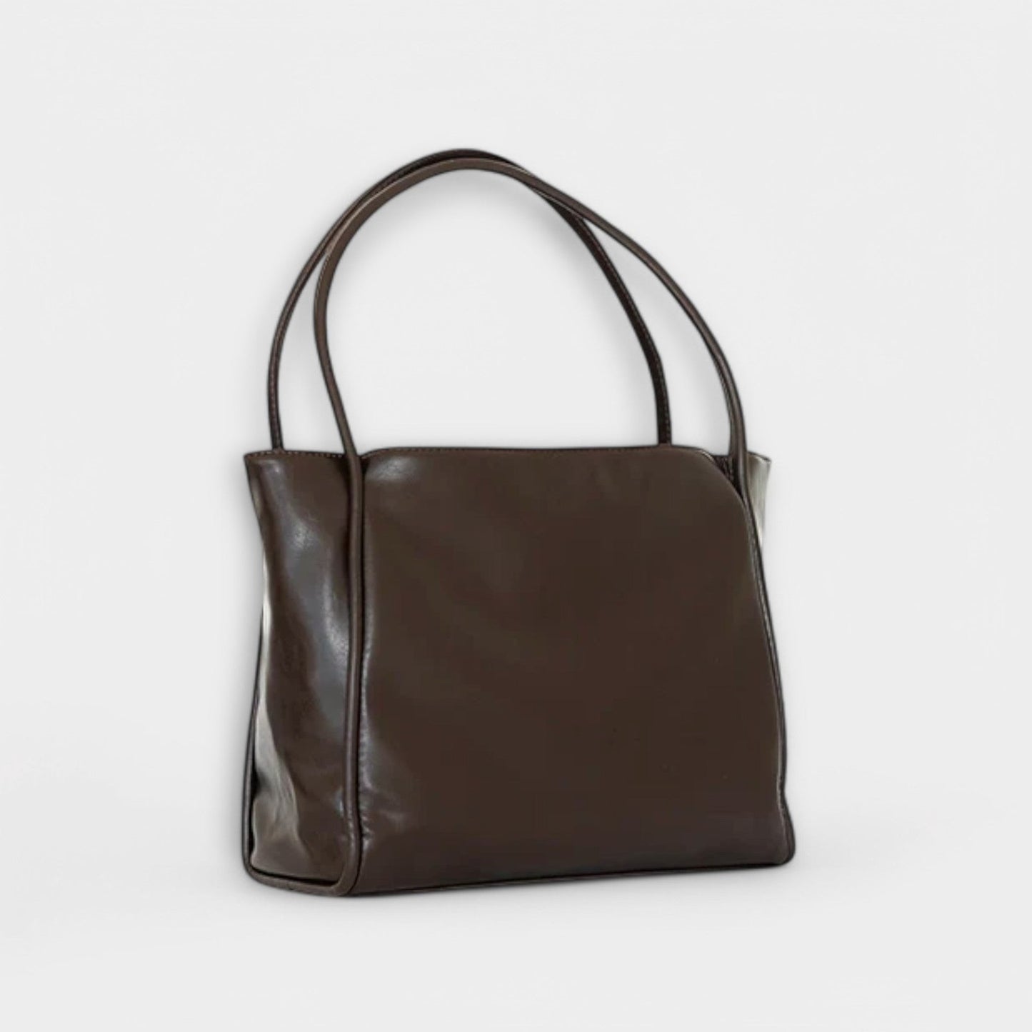 Effortless Black Leather Tote Bag for Women with Casual Style