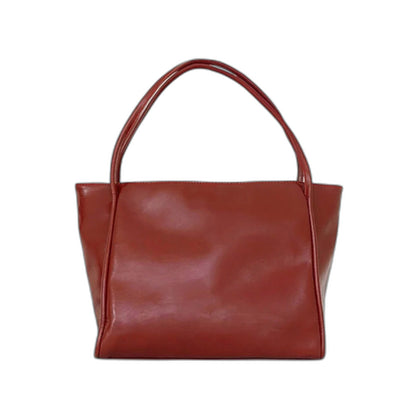 Effortless Black Leather Tote Bag for Women with Casual Style