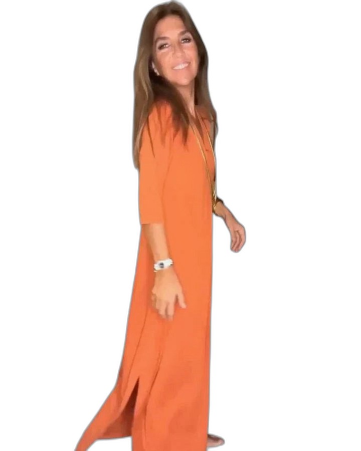 Effortless Black Maxi Dress for Women with Crew Neck Long Sleeve Flowing Casual Style